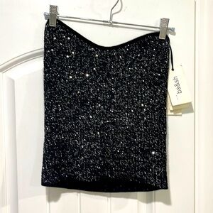 Ba&sh beautiful black sequence top.  M.  Generous stretch. NWT.  Gorgeous!!